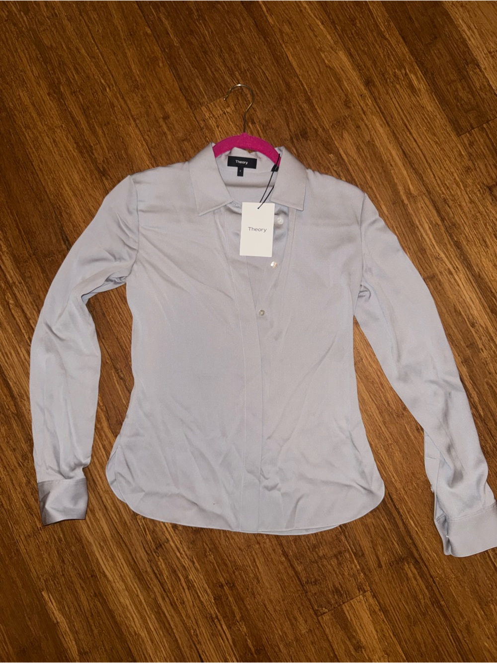 Theory Gray Button-Down Shirt